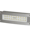 Heavy Duty Marine Flush Mount Led Wide Flood Light Broad Beam Pattern Brushed White Housing for boat deck illumination.