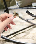 Hand installing Rocking Chair Bearings Replacement Kit Four High Precision Metal Bearings For Rocking Chair Repair And Assembly with Durable Iron Plated Connectors