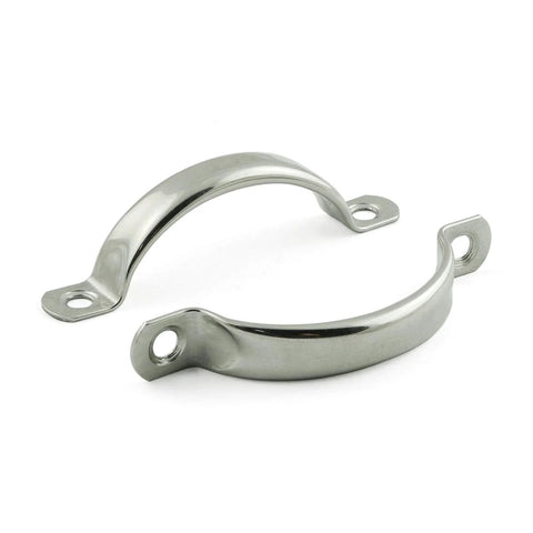 Two Pack 78mm Stainless Steel Door Handle Cabinet Drawer Pulls, Solid Hardware With Mounting Screws, Polished Finish, Close-up View