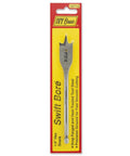 Ivy Classic 3/4-in x 6-in Swift Bore wood spade bit in red-yellow blister pack, high-carbon steel