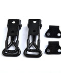 Beefy Steel Toggle Latch Hasp 220lbs Heavy Duty Lock for tool box cabinet doors with black finish, 90mm adjustable tension