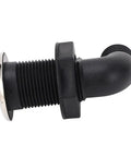 Black Nylon Through Hull Connector Marine Grade Fittings For Boats And RVs Versatile Drain Plug Hose 20mm 90 Degree Angled Fitting