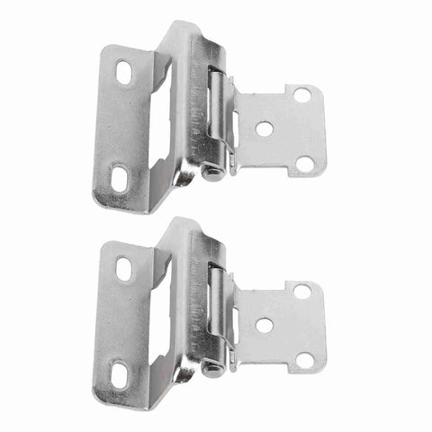 2 Pack Self Closing Cabinet Hinges For Kitchen And Bathroom High Strength Steel Semi Wrap Overlay Easy Install For RV Boat Campervan