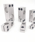 Two Piece Aluminum Alloy Linear Motion Rail Guide Cross Type Connector For 16x16mm Shaft With Pro Grade Precision Easy Install