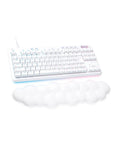 Top Shelf Wired Mechanical Gaming Keyboard With Dedicated Numeric Keypad And Hella Smooth Linear Gx Switches For Quiet Crisp Typing Featuring Customizable Lightsync Rgb Backlighting In A Genuine Japanese Layout Built For Serious Gamers, compact white design.