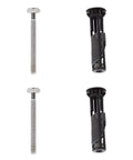 Universal Toilet Seat Bolt Kit With Screws And Quick Release For Easy Installation Replacement Parts For Most Toilets Includes 2 Plastic Bolts 2 Plastic Washers And 2 Nuts MUU visible showing stainless steel bolts and black plastic components