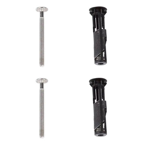 Universal Toilet Seat Bolt Kit With Screws And Quick Release For Easy Installation Replacement Parts For Most Toilets Includes 2 Plastic Bolts 2 Plastic Washers And 2 Nuts MUU visible showing stainless steel bolts and black plastic components