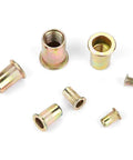 Heavy Duty Carbon Steel Rivet Nut Insert Kit With M3 To M10 Sizes And Open End Tool For Steel Plastic Fiberglass Flat Head Threaded Fasteners You Need, assorted inserts