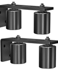 Gate Roller Guide For Sliding Doors, 2 Inch Slide Gate Roller With L Bracket, close-up view of heavy duty sliding gate rollers set