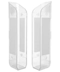 Top Shelf Under Desk Laptop Mount Clear Acrylic Wall Bracket For Universal Tablets And Keyboards Adjustable Mount, clear acrylic design.