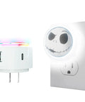 Tim Burton Nightmare Before Christmas LED Night Light With USB Charging Station And USB Type C Ports Jack Skellington design