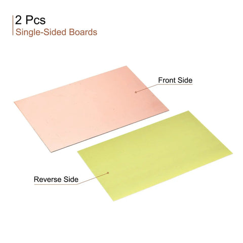 DIY Friendly Copper Clad FR4 Single Sided PCB Board Laminate 180mm By 120mm By 1mm For Prototyping Circuits And Model Train Projects Pack Of 2