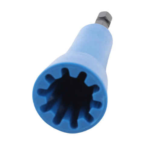 Close-up of Lightweight Nylon Wire Twist Tool For Electricians One Quarter Inch Portable Chuck Torsion Tip showing the twist pattern.