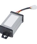 Heavy Duty DC Voltage Step Down Converter Swaps 36V Or 72V Straight To 12V with compact design and multiple wires.