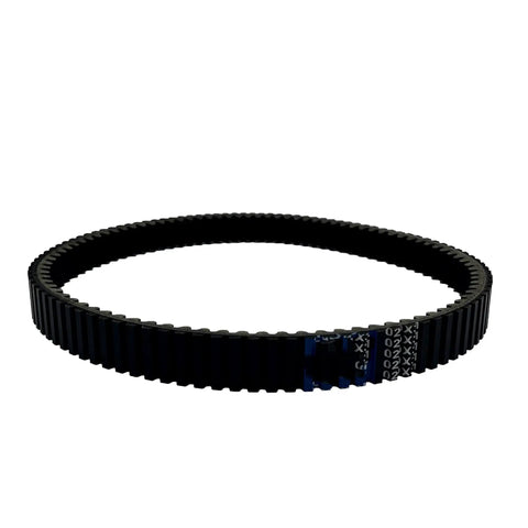 Top Shelf V Drive Belt For Kawasaki KVF400 Prairie 400 4x4 1999 2000 2001 2002, round toothed black rubber construction.