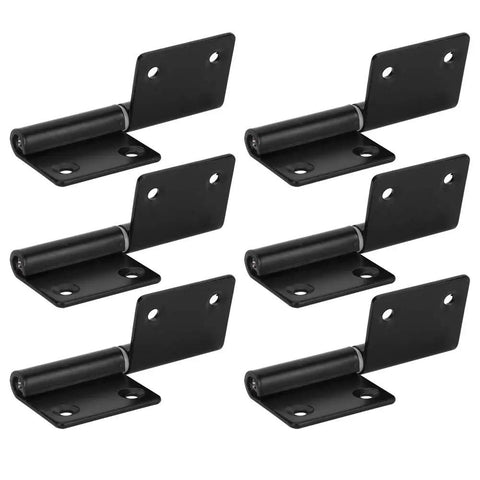 Lift Off Cabinet Hinges Detachable Flag Door Hardware Heavy Duty Stainless Steel Cupboard Fixings six pack in black.