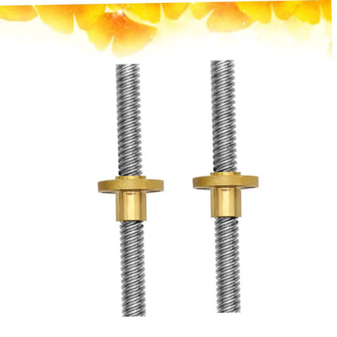 Two Pack Stainless Steel Lead Screw Rod With Nut For Stepper Motor And 3D Printer Applications Smooth Quiet Z Axis Threaded Rod For Precise Layer Height And Easy Install