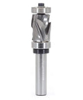 Ultra Performance Compression Flush Trim Router Bit With Top And Bottom Bearing, One Half Inch Shank, 7/8 Inch Diameter, Mirror Finish