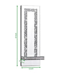 Fresh Beveled Silver Mirror Wall Candle Sconce Holder Set Of Two, 15 inch tall with crushed diamond design for cozy ambient glow.
