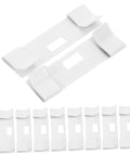 Vertical Blind Repair Blades Kit 10 Pcs for Quick Fix and Slat Replacement Clips Metal Slat Repair Kit shown from above.