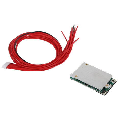 Beefy 13S 48V Lithium Battery Management Board with wires for E Bikes and tools, showcasing smart cell balancing features.