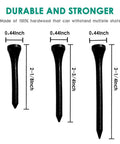 Pro-Grade Natural Wood Golf Tees Set Of 100 In Multiple Colors And Sizes 3-1/4 Inches 2-3/4 Inches 2-1/8 Inches Tall Tees product size chart