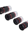 Ultra Wide Angle Long Eye Relief Eyepiece Kit For Telescopes 1.25 Inch 68 Degree Field Of View Four Piece Set 6mm 9mm 15mm 20mm