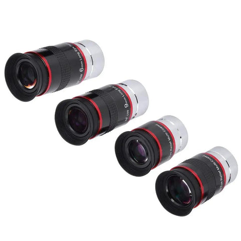 Ultra Wide Angle Long Eye Relief Eyepiece Kit For Telescopes 1.25 Inch 68 Degree Field Of View Four Piece Set 6mm 9mm 15mm 20mm