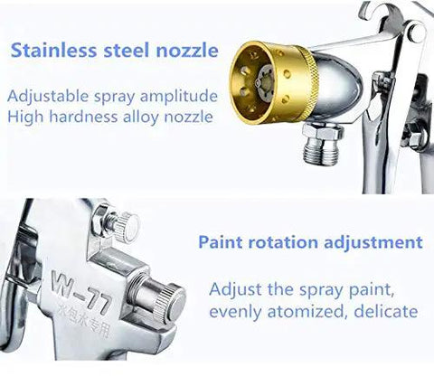 Pro Grade 10L Pneumatic Paint Pressure Pot With Upgraded Dual Flow Spray Cannon stainless steel nozzle and paint adjustment features.