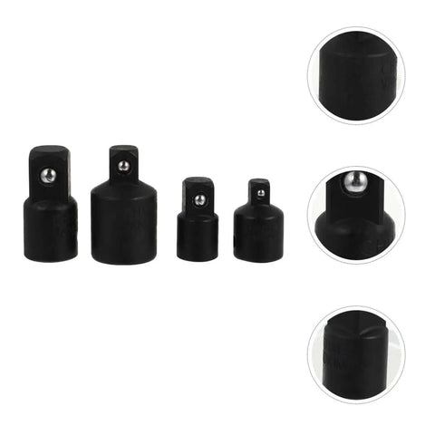 Heavy Duty Black Tool Steel Ball Bearing Socket Adapter Set For Drive Conversion Fits Impact Wrench And Automotive Maintenance Projects Made To Last, black tool steel adapters
