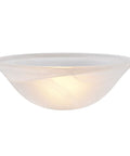 Alabaster Glass Lamp Shade Replacement for Medium Base Sockets, 11.5 Inch Diameter, 4 Inch Height, fits torchiere and pendant lights