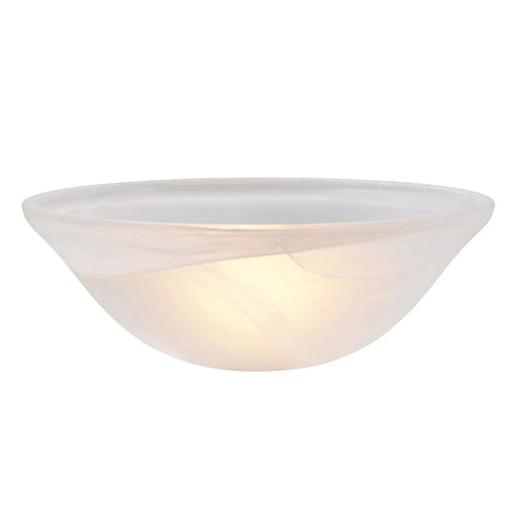 Alabaster Glass Lamp Shade Replacement for Medium Base Sockets, 11.5 Inch Diameter, 4 Inch Height, fits torchiere and pendant lights