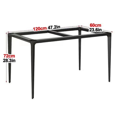 Heavy Duty Desk Legs Industrial Style Metal Pipe Base For Coffee Table And Dining Desk Geometric Frame dimensions 120cm x 60cm x 72cm.