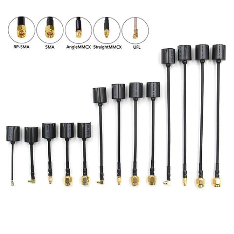 Micro 5.8G RHCP FPV Antenna For RC Drones With UFL SMA RPSMA MMCX Connectors 145mm Straight Cable