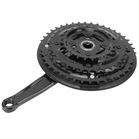 Beefy High Carbon Steel Mountain Bike Crankset 24-34-42T With Chain Guard, durable for trail and cross country rides