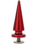 10 Set Red Cone Spikes Punk Rivets Heavy Duty Metal Studs For Leather Belts Coats And Streetwear Custom red metal cone spike rivet.