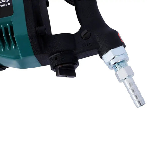 One Inch Pneumatic Impact Wrench Delivers Badass 1900 Ft Lbs Torque ergonomic handle and air connection detail.