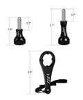 Go To Aluminum Thumbscrew Set With Wrench For GoPro Hero And AKASO Campark Action Cameras, 3 Pack Black With O Rings