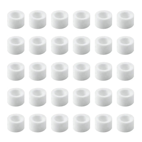 Grab Your 85Pcs Plasma Cutter Consumable Kit Set Perfect For PT31 40 Torch And CT312 Models With Tough Metal Ceramic Nozzles That Last Longer And Cut Smoother - ceramic nozzles arranged in rows.