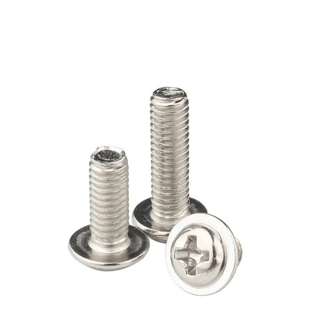 Bulk 50 Pack M4 x 50mm Pan Head Phillips Machine Screws Nickel Plated Steel For DIY Projects And Electronics 4mm Thread
