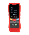 4 In 1 Wireless Stud Finder Wall Scanner Featuring Waterproof Probe For Dead-On Ac Voltage Wood Metal Cable Detection And Super Sensitive Pipe Blockade Location, Lithium Battery Powered, red handheld device with display screen.