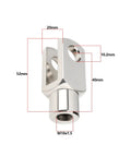 Beefy 4 Pack M10x1.5 Right Hand Thread Clevis Fork End Long Joint Zinc Plated Steel For Agricultural Equipment Construction Gear And Heavy Duty Hydraulic Systems, 20mm, 40mm