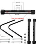 Components of Beefy Heavy Duty Bicycle Parking Stand Floor And Wall Mounted Rack For Mountain Road And Kids Bikes With Rustproof Carbon Steel Frame And Non Slip Base