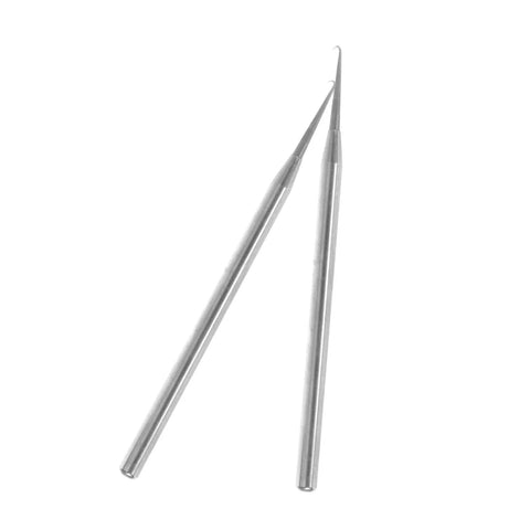Six Piece Stainless Steel Eyeglass Repair Hook Tool Set For Half Frame Glasses, Portable eyewear fixing needle close-up view