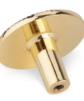 Glam Golden Rhinestone Cabinet Knobs Set For Kitchen Pulls And Dresser Drawers Tough Zinc Alloy Assembly, gold round knob angle view