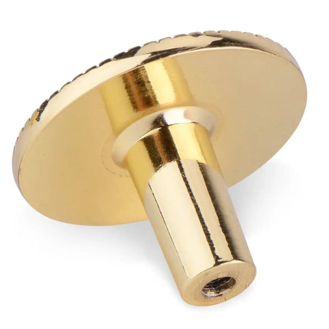 Glam Golden Rhinestone Cabinet Knobs Set For Kitchen Pulls And Dresser Drawers Tough Zinc Alloy Assembly, gold round knob angle view