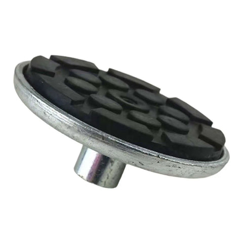 Close-up of Beefy Built Tough Hydraulic Jack Tray For Cars And Trucks With Thick Steel Construction, 4.72 Inch Bottle Jack Accessory