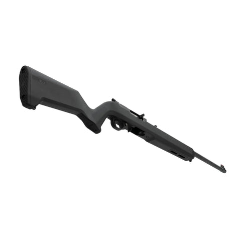Lightweight MOE X-22 Stock For Ruger 10/22 Upgrade With M-LOK Slots And TSP Grip Texture, black finish, angled view