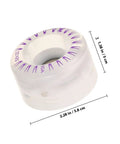 Single Lit Up Roller Skate Wheel With Bearings 2 Pack LED Quad Lighted Replacement Wheel showing size dimensions