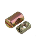 Rock Solid Barrel Nuts Cross Dowels For Furniture M6 M8 Slotted Metal Hardware For Beds And Chairs Secure Fixation With Connector Bolts